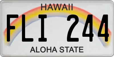 HI license plate FLI244