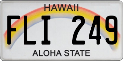 HI license plate FLI249