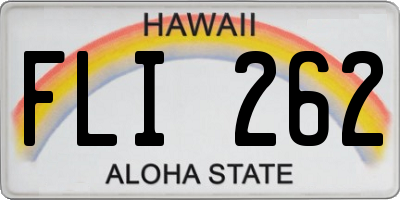 HI license plate FLI262