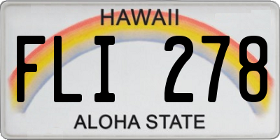 HI license plate FLI278