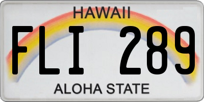 HI license plate FLI289
