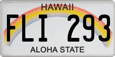 HI license plate FLI293