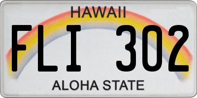 HI license plate FLI302