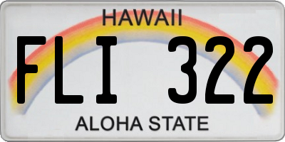 HI license plate FLI322