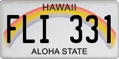 HI license plate FLI331