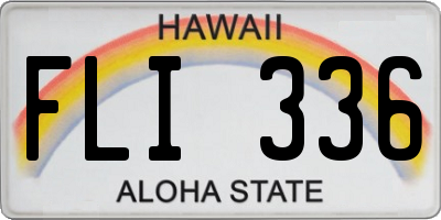 HI license plate FLI336