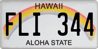 HI license plate FLI344