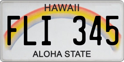 HI license plate FLI345
