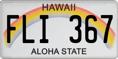 HI license plate FLI367