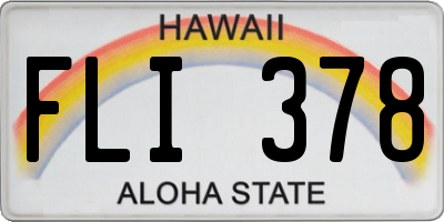 HI license plate FLI378