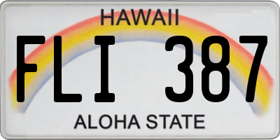 HI license plate FLI387