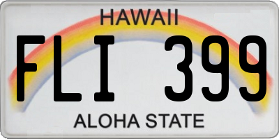 HI license plate FLI399
