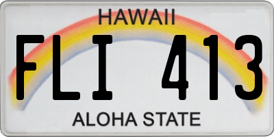 HI license plate FLI413