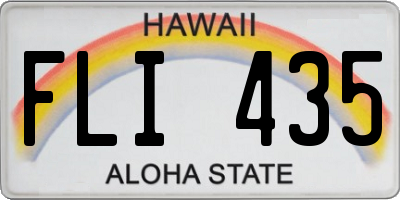 HI license plate FLI435
