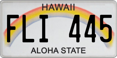 HI license plate FLI445