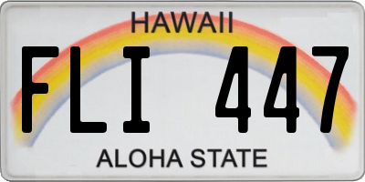 HI license plate FLI447