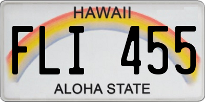 HI license plate FLI455