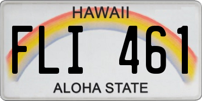 HI license plate FLI461