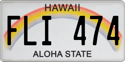 HI license plate FLI474