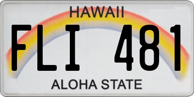 HI license plate FLI481