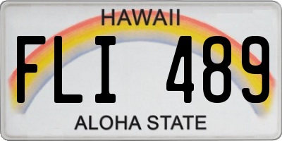 HI license plate FLI489