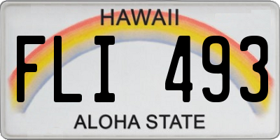 HI license plate FLI493