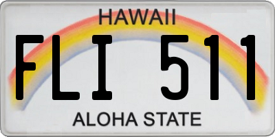HI license plate FLI511