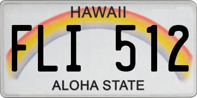 HI license plate FLI512