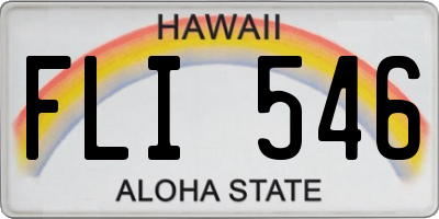 HI license plate FLI546