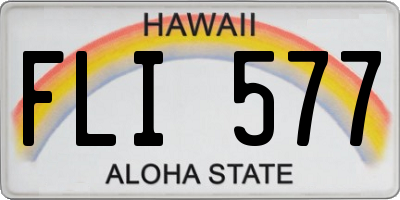 HI license plate FLI577