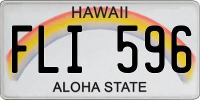HI license plate FLI596