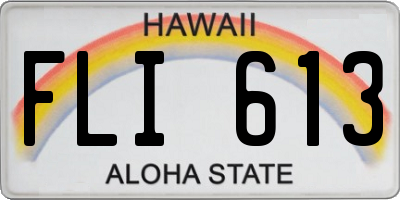 HI license plate FLI613