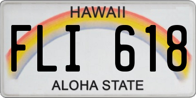 HI license plate FLI618