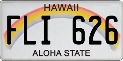 HI license plate FLI626