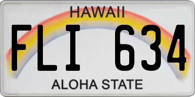 HI license plate FLI634