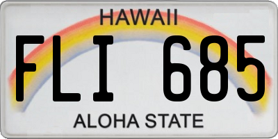 HI license plate FLI685