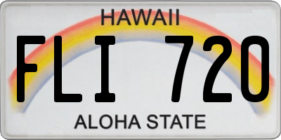 HI license plate FLI720