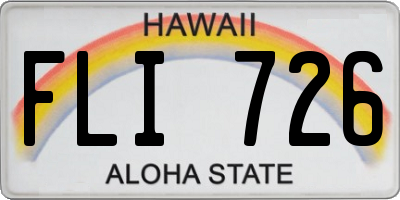 HI license plate FLI726