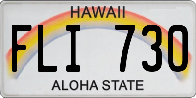 HI license plate FLI730