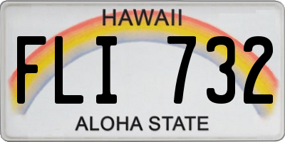 HI license plate FLI732