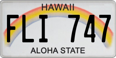 HI license plate FLI747
