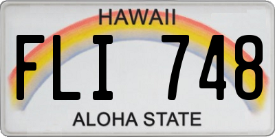 HI license plate FLI748