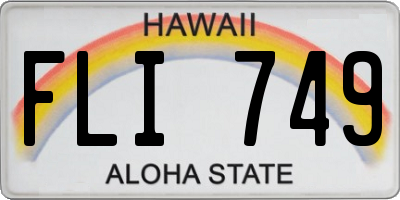 HI license plate FLI749