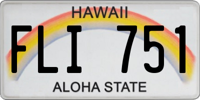 HI license plate FLI751