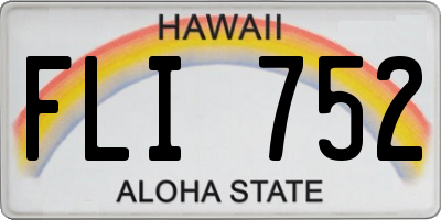 HI license plate FLI752