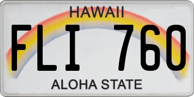 HI license plate FLI760