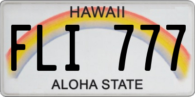 HI license plate FLI777