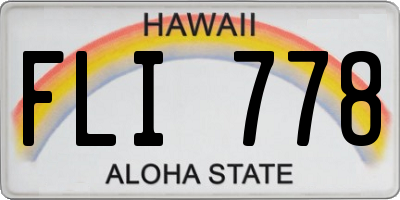 HI license plate FLI778