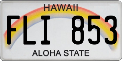 HI license plate FLI853