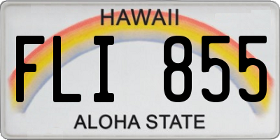 HI license plate FLI855